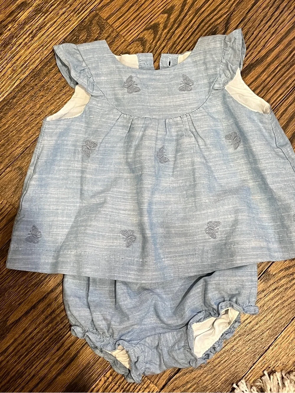 Janie and Jack Butterfly Matching Set — 0-3M